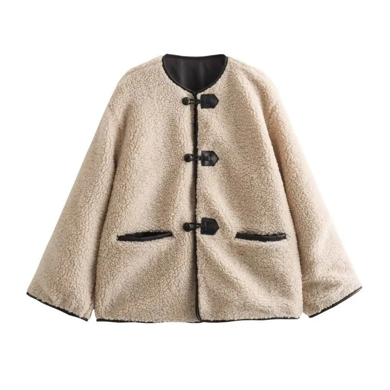 Faux Wool Warm Loose Jacket